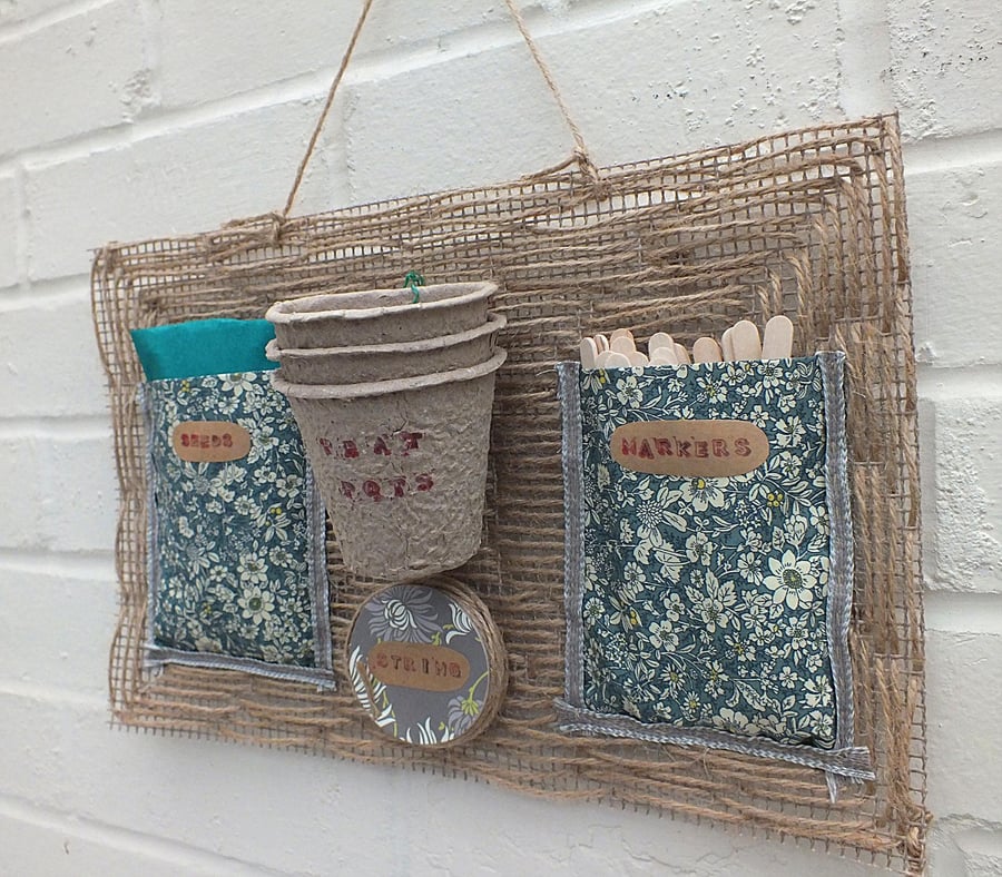 Rustic Gardening Kit With Seeds, Plant Markers, Peat Pots and String