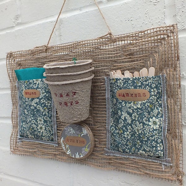 Rustic Gardening Kit With Seeds, Plant Markers, Peat Pots and String