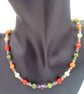 Alashan Stone, Micro Crystals and Seed Bead Necklace & Earrings, Gift for Her - Image 6