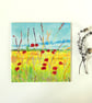 Poppy Flower Summer Fields Greeting Card from Original Watercolour Painting - Image 1