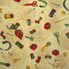 Sewing Items Fabric. Fat Quarter Remnant