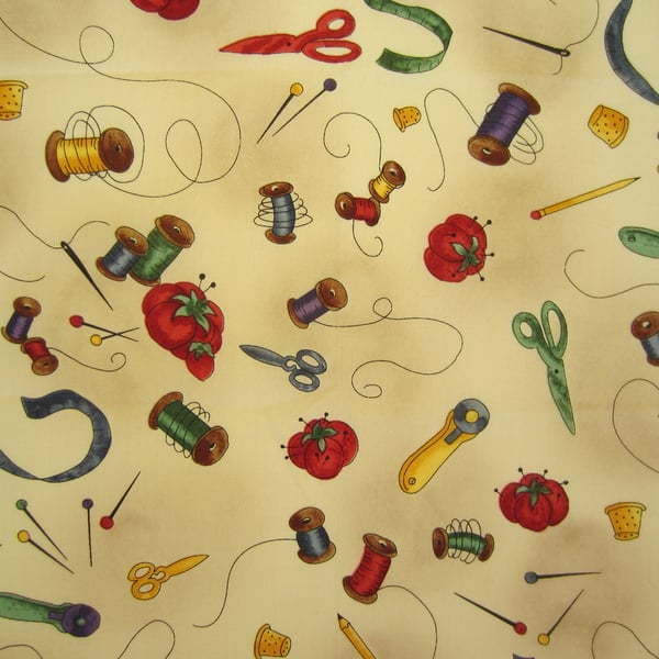 Sewing Items Fabric. Fat Quarter Remnant