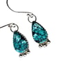 Turquoise Earrings Sterling Silver Jewellery Gift Tibetan Teardrop Gemstone - Image 4