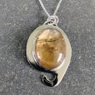 Citrine and Sterling Silver Pendant