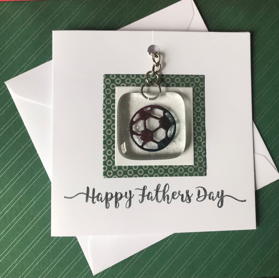 Father’s Day Card with Fused Glass Keyring