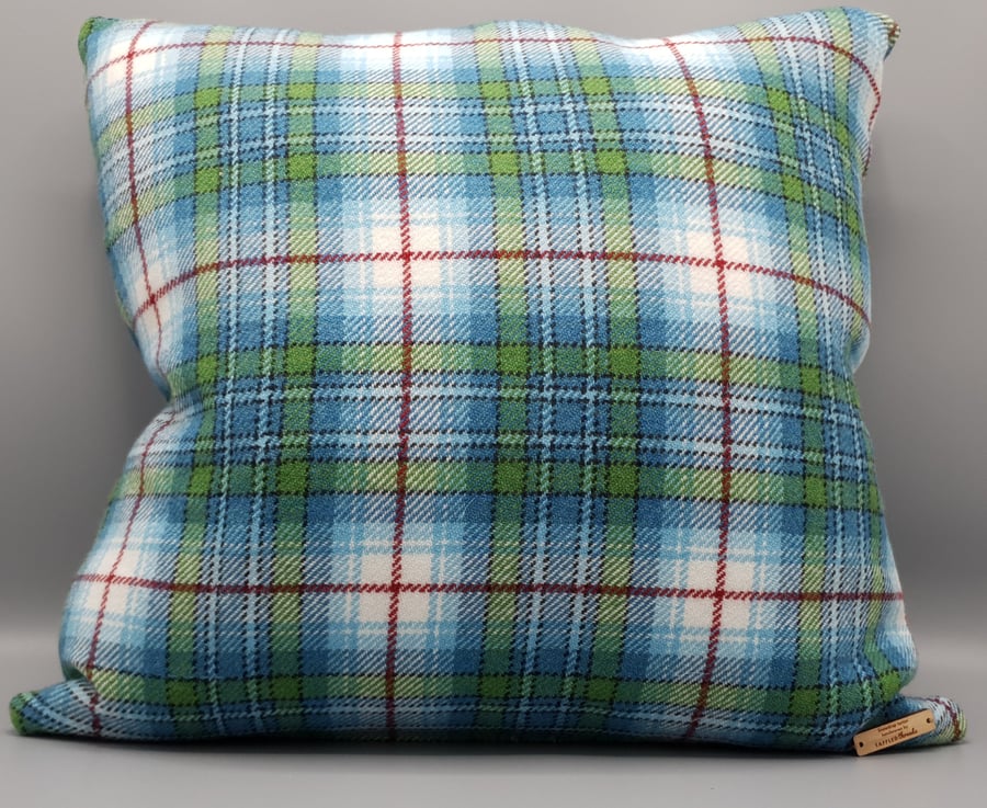 Snowdrop Tartan Handwoven Cushion