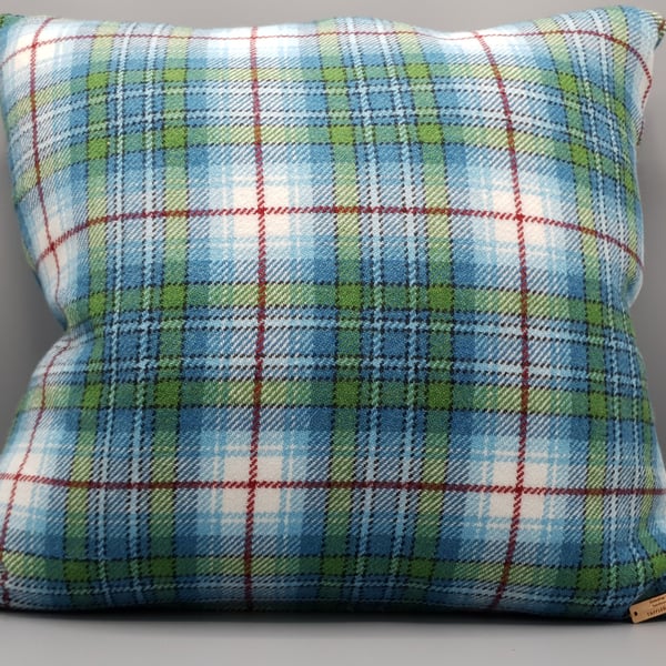 Snowdrop Tartan Handwoven Cushion