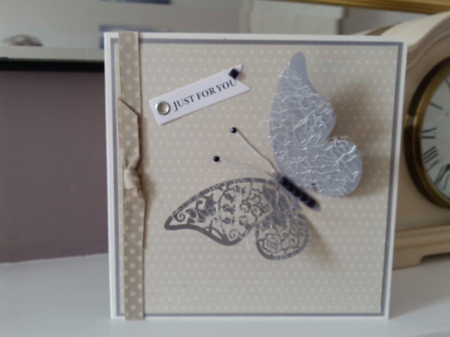 Just for you  butterfly card