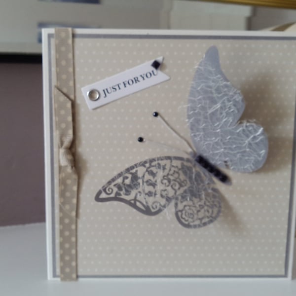 Just for you  butterfly card