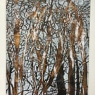 Original Artwork Using Prints of Plants and Mixed Materials