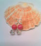 Hot Pink Beads and Glitter Ball Crystal Bead Necklace and Earrings, Gift for Her - Image 9