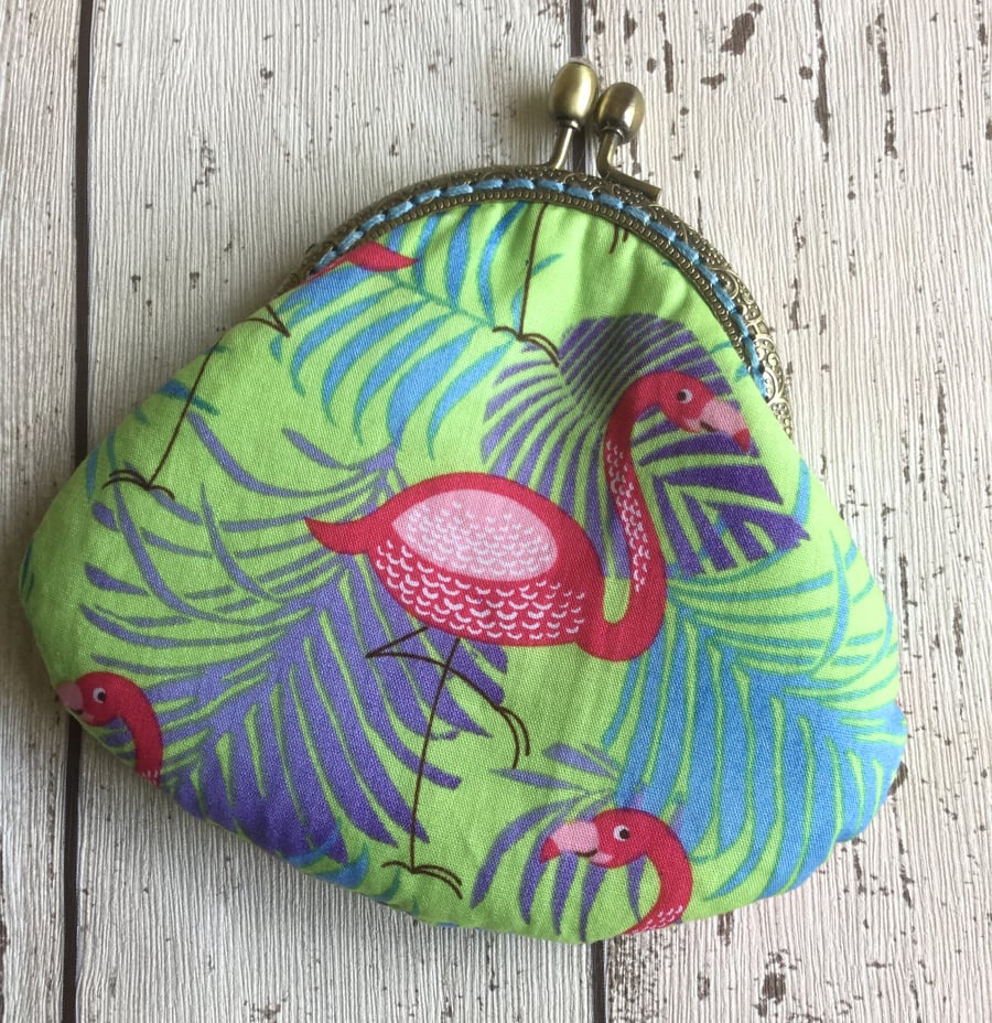 Flamingo Themed Clasp Coin Purse