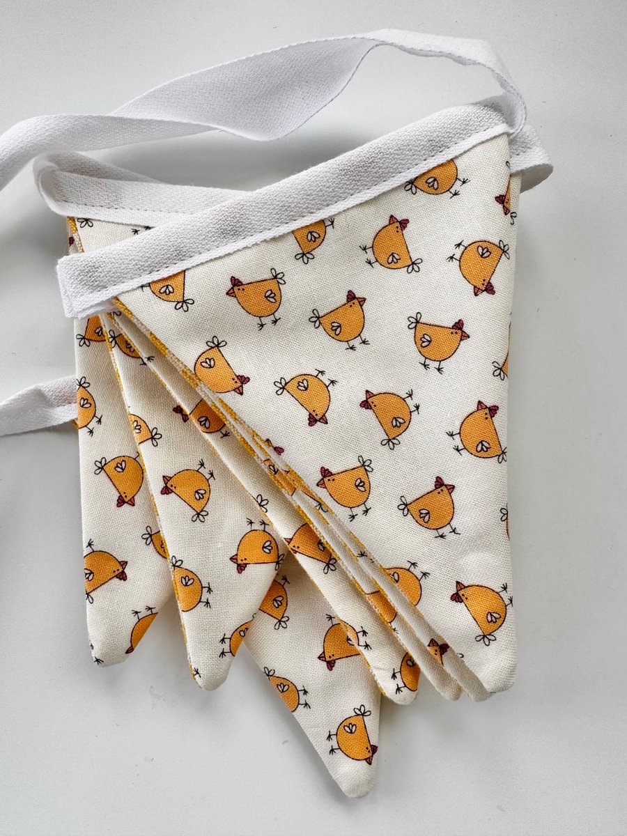 SALE - BUNTING - yellow chicks and checks