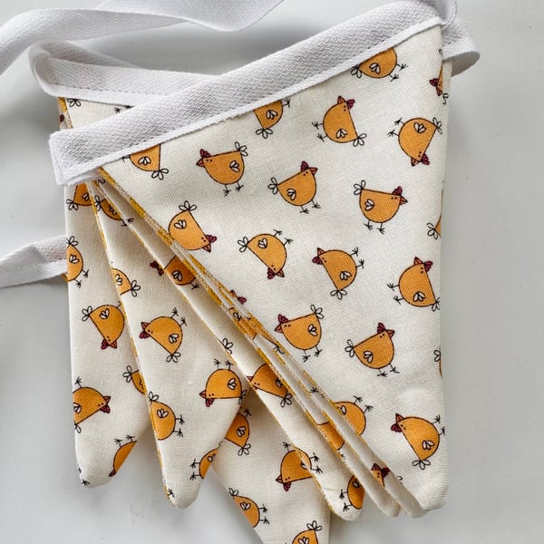 SALE - BUNTING - yellow chicks and checks