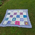 37 .Hand Crocheted Baby's Or Young Child's Shawl or Blanket. 