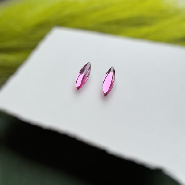 Pink Acrylic Cat Eye Stud Earrings