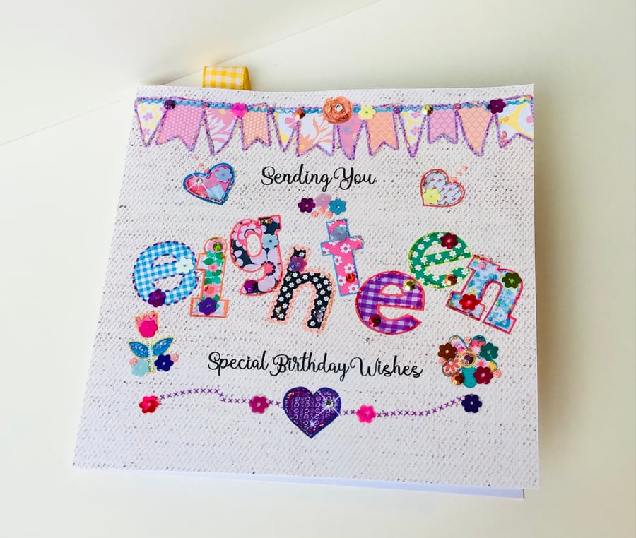 Birthday Card,Eighteenth Birthday,Special Birthday,Can be Personalised 