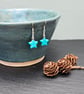 Turquoise Howlite Star and Sterling Silver Earrings