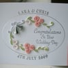 Handmade quilled wedding card
