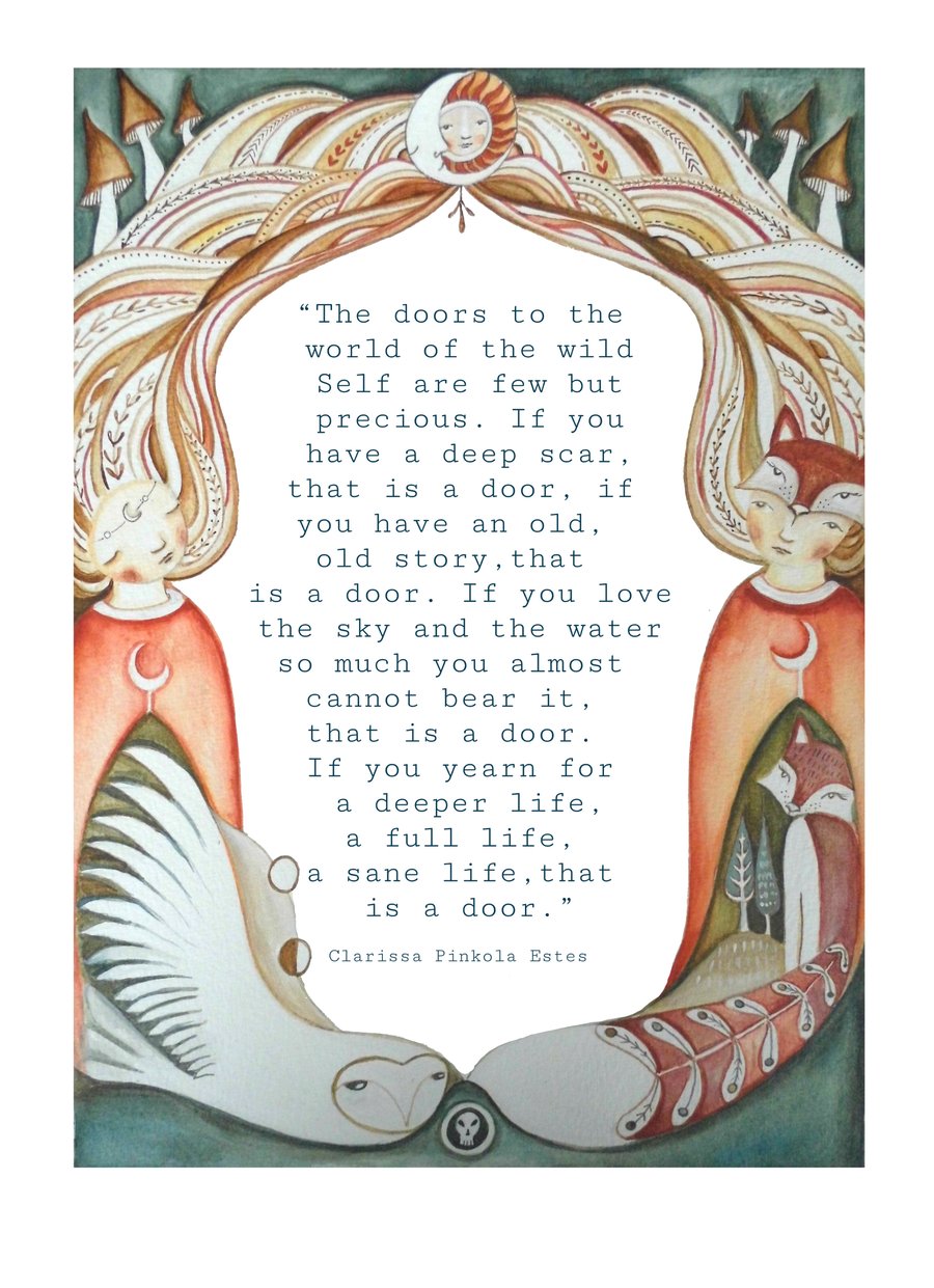 The doors to the world A5 mounted print