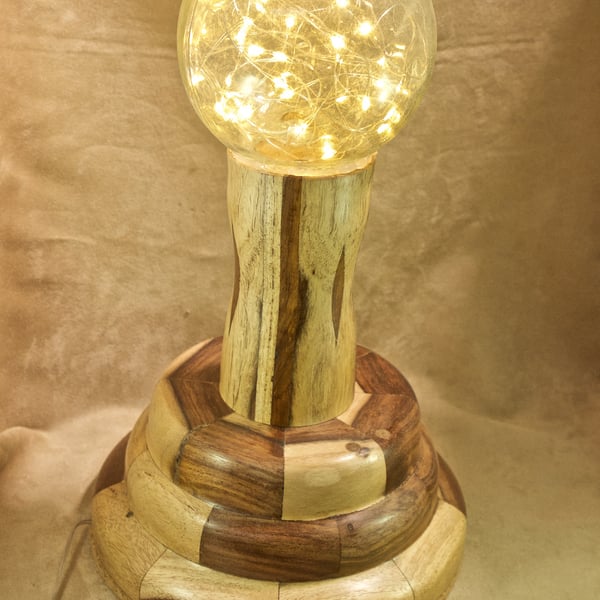 unique Victorian glass fishing float table lamp. PR480