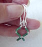 Unique Sterling Silver and Emerald Earrings  - Image 8