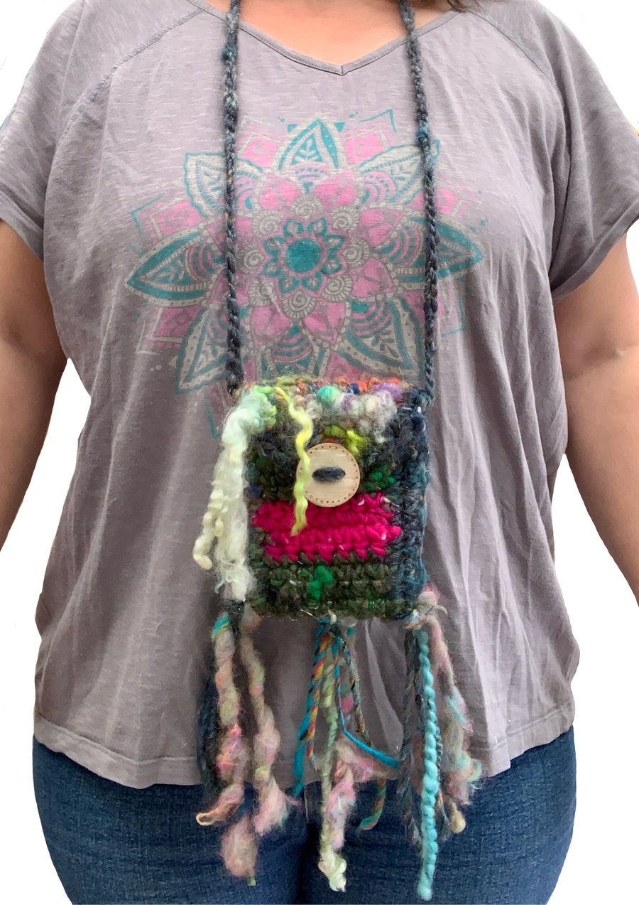 Native American medicine bag. Festival bag. Pixie purse. Small bag. Foraging bag