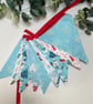 Handmade Fabric Bunting 9 Flags - Christmas Penguins & Polar Bears