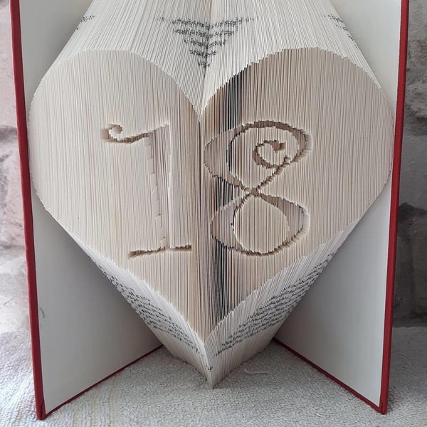 18 in a Heart COMBI Book Folding Pattern - EMAILED PDF PATTERN