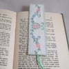 Embroidered Bookmark from vintage linen