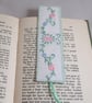 Embroidered Bookmark from vintage linen
