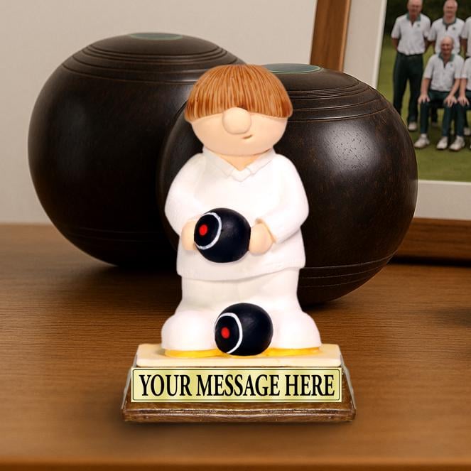 Bowler Gift Bowling Present. Personalised Birthday Retirement Bowls Dad Grandad