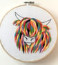 Embroidery Kit - Highland Cow Hand Embroidery Kit - Image 6