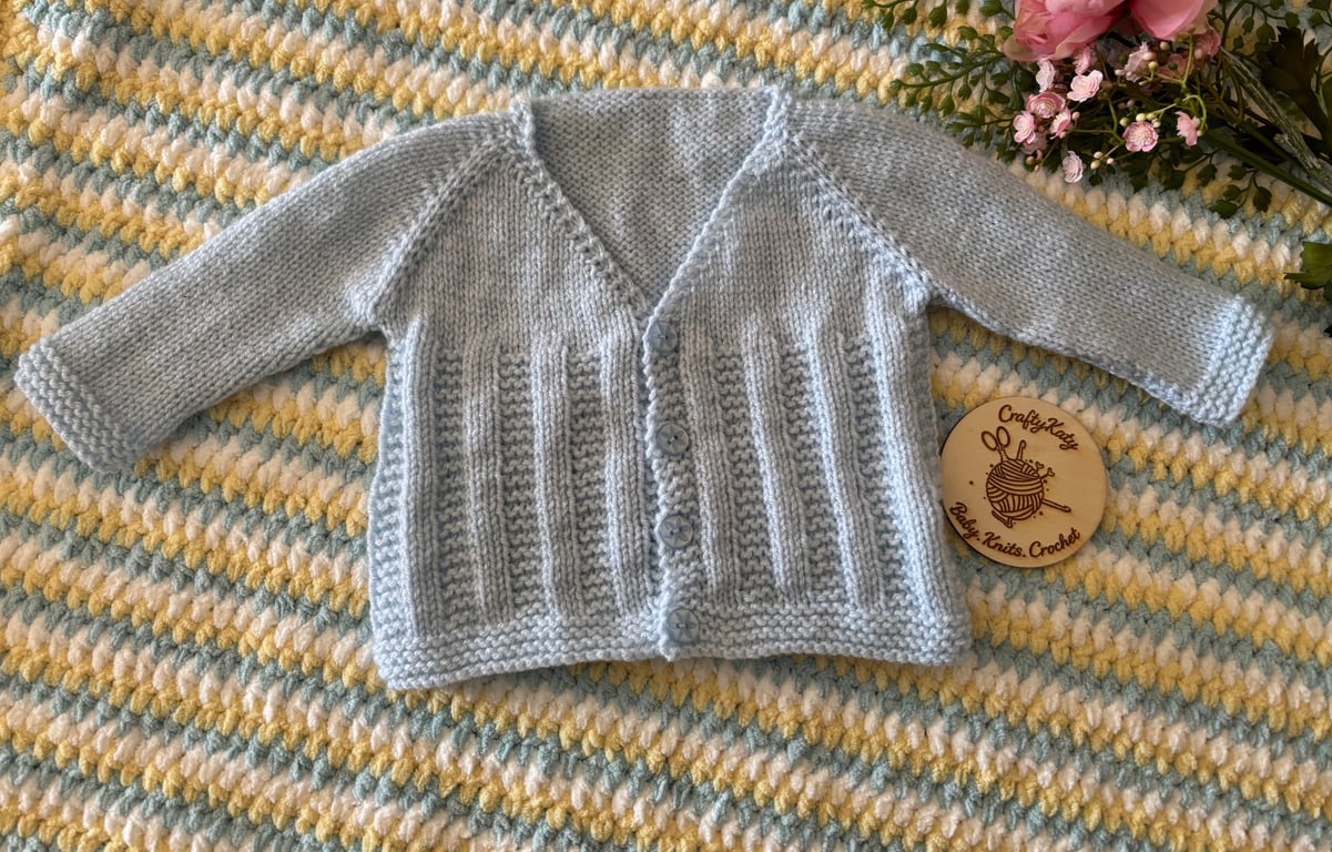 Hand Knitted Baby Cardigan 3-6 Months