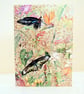 Tropical  Butterfly Greeting Card from Original Watercolour Painting - Image 1