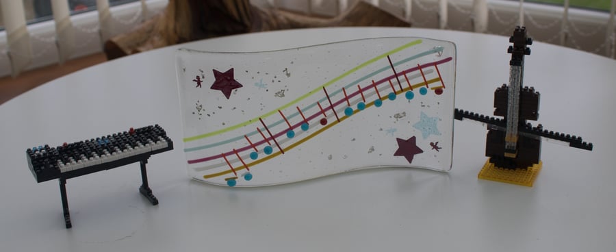 Name That Tune - Fused Glass Wave