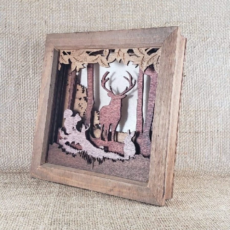  If You Go Down In The Woods Today - Wooden 3D Laser Cut Picture