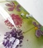 Candle arch, fused glass floral tealight rest, alliums and Lily of the valley, g - Image 6