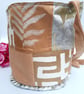 Burnt gold patchwork bucket bag. - Image 7