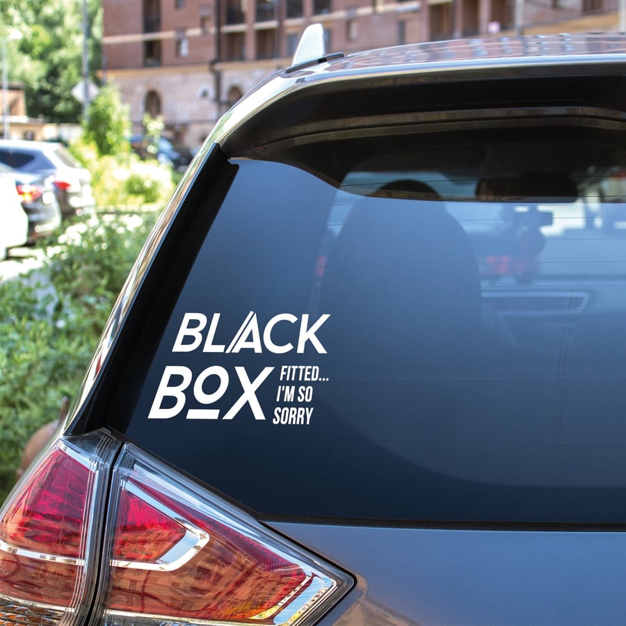 Black Box Fitted Car Sticker Funny Vinyl Decal For Car Bumper Or Rear Window