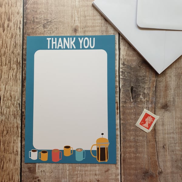 Coffee Lovers A5 Thank You Letter Set