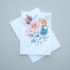 hand painted original art blank greetings card ( ref FA 88 B3 )