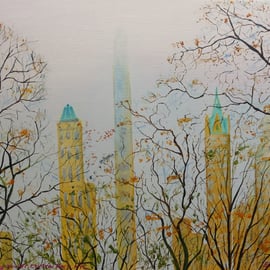  NYC Central Park Original Oil Painting 