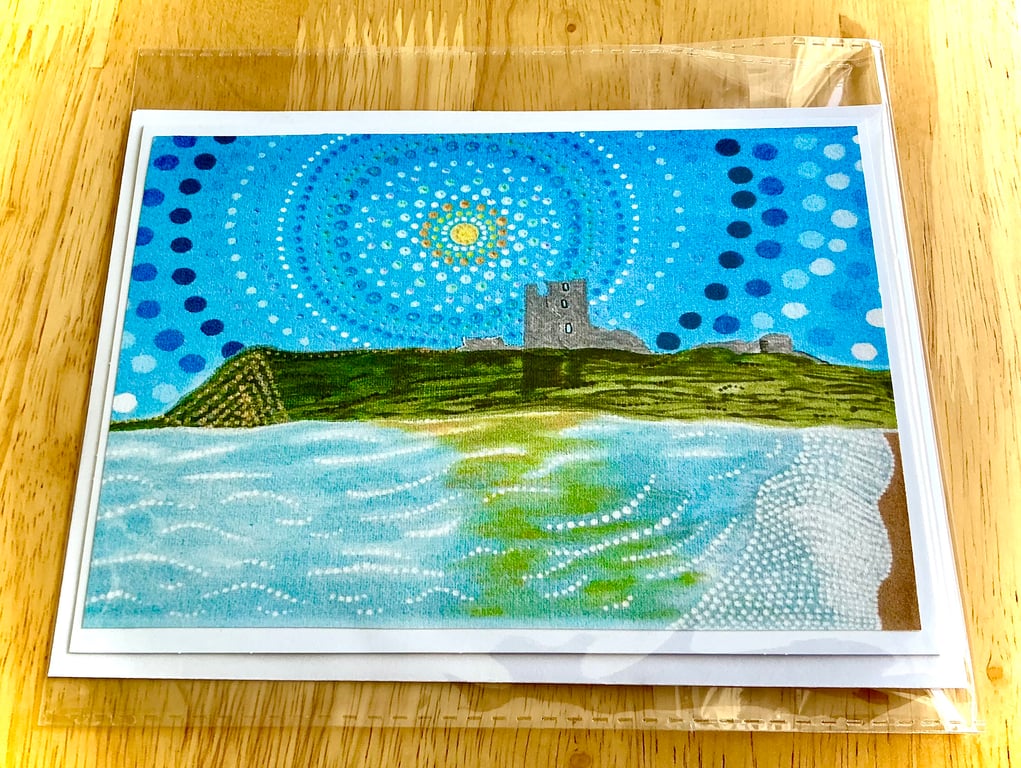 Castle View Dot Art Card