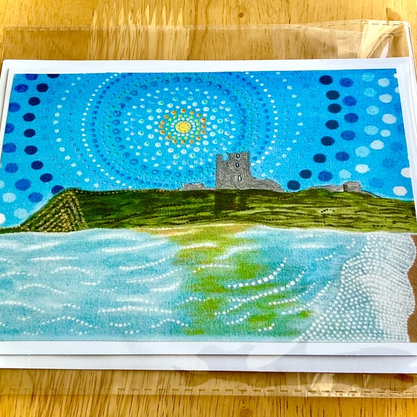 Castle View Dot Art Card