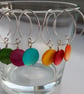 Yellow Shell Disc and Hoop Earrings - Image 2