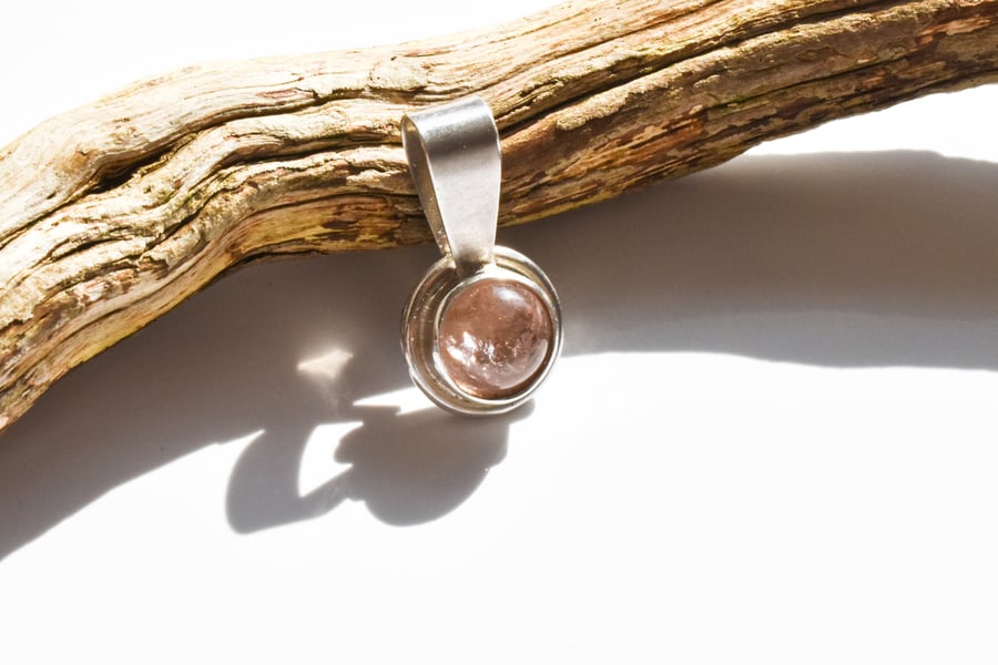 Morganite Sterling Silver Pendant