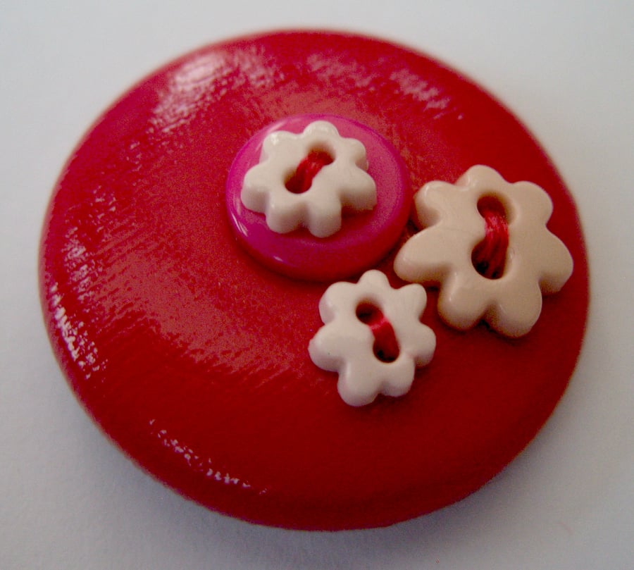 PVC Button Badge in Pink