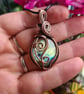 Multicoloured Natural Labradorite Copper Necklace Pendant Gift Crystal Jewellery - Image 5