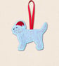 Cockapoo Christmas Tree Decoration - Embroidered Dog Ornament